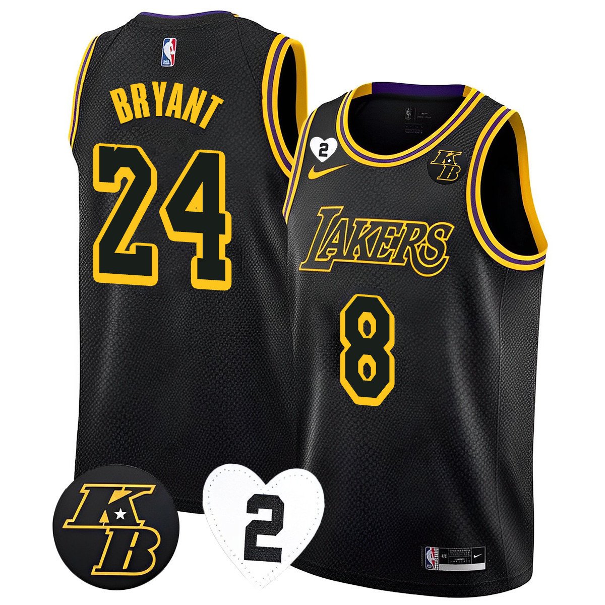Kobe Bryant Men's Los Angeles Lakers 2023 Collection Kobe & GiGi Jersey - All Stitched