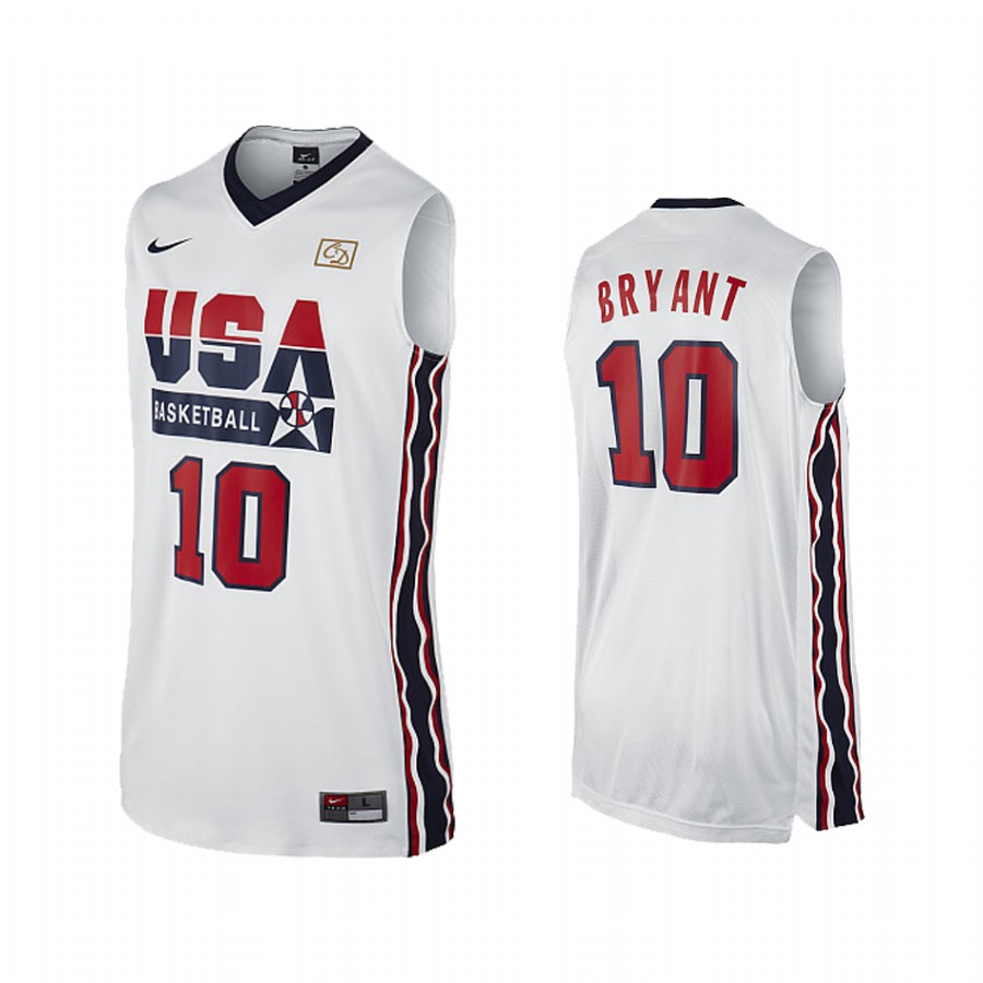 Kobe Bryant USA #10 White 1992 Summer Olympics Rare Jersey