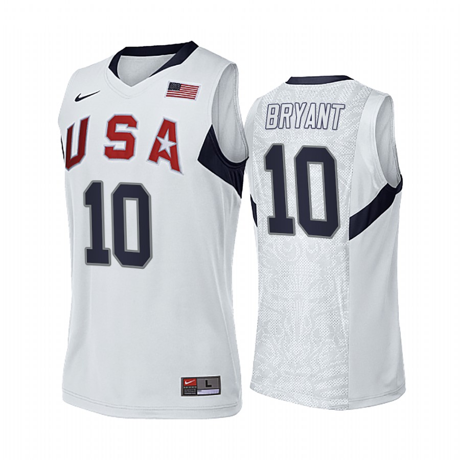 Kobe Bryant USA #10 White 2008 Summer Olympics Gold Winner Jersey