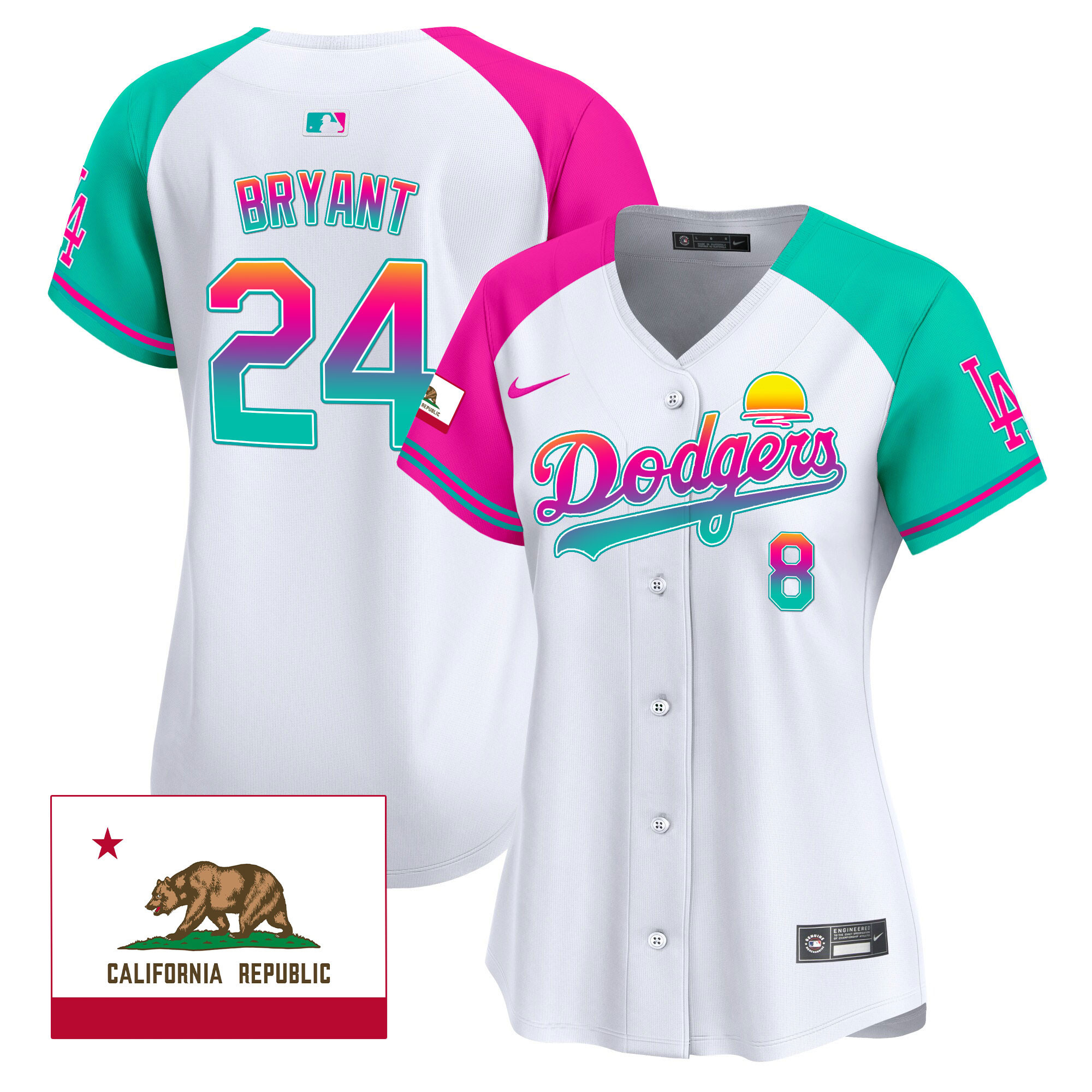 Kobe Bryant Women's Los Angeles Dodgers 2024 Los Angeles City Style Vapor Premier Limited Alternate Jersey - All Stitched