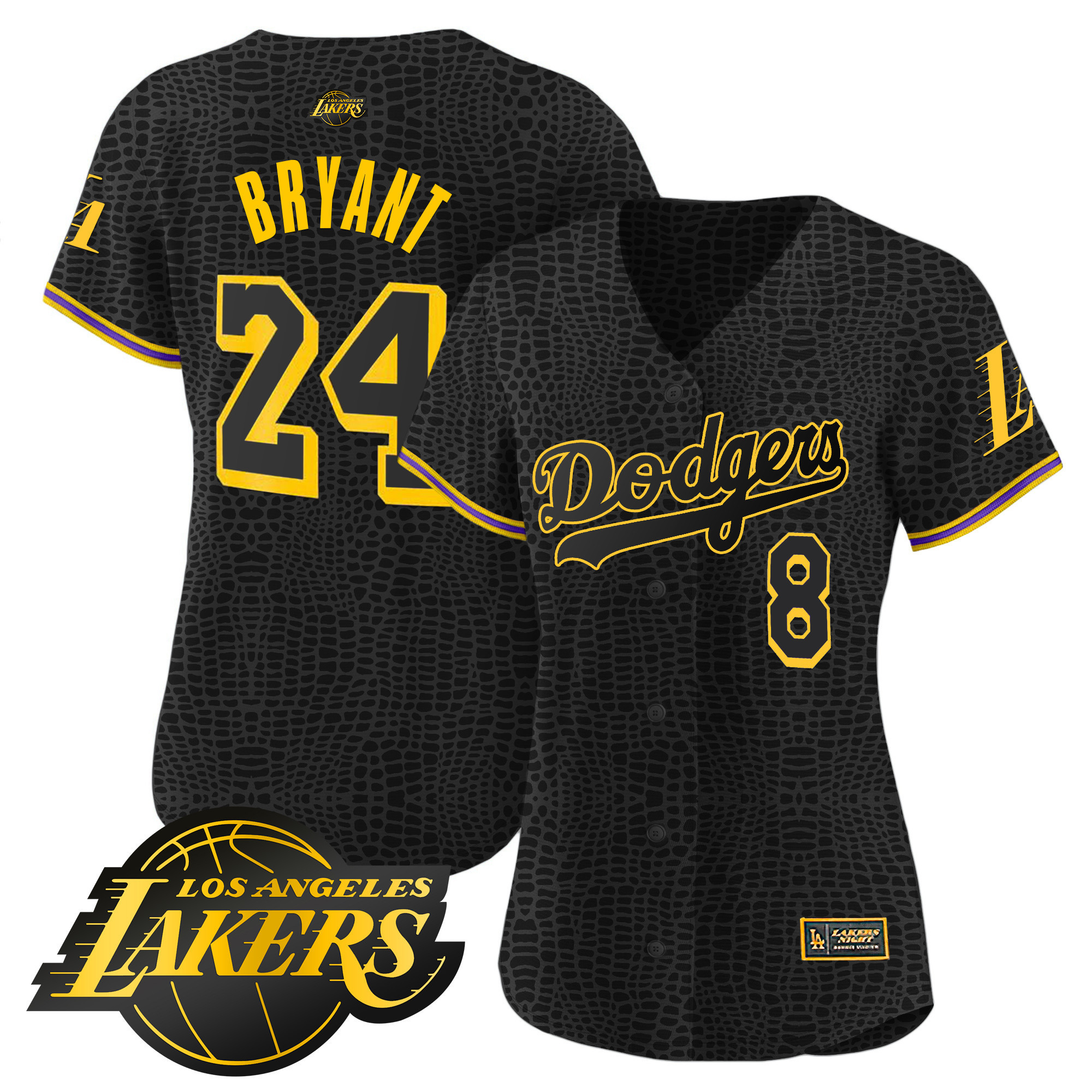 Kobe Bryant Women's Los Angeles Dodgers Cool Base Mamba Jersey - All Stitched
