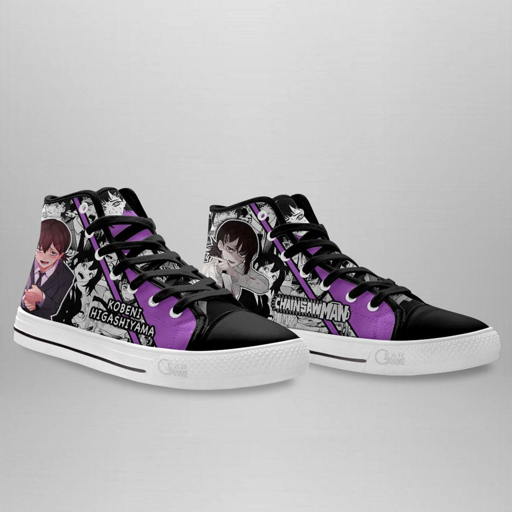 Kobeni Higashiyama High Top Shoes Custom Manga Anime Chainsaw Man Sneakers