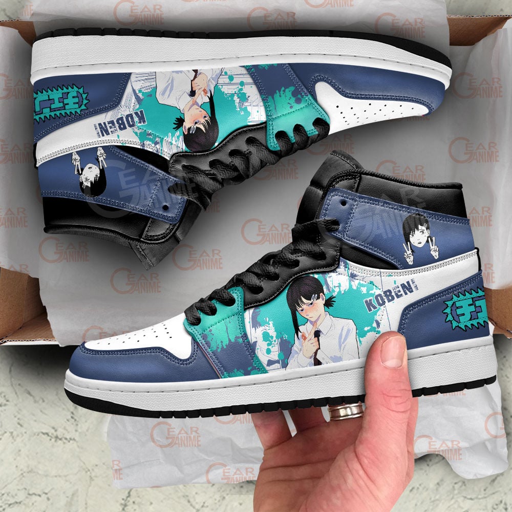 Kobeni Higashiyama JD1s Sneakers Chainsaw Anime Shoes Gift For Fans, Air Jordan Hightop