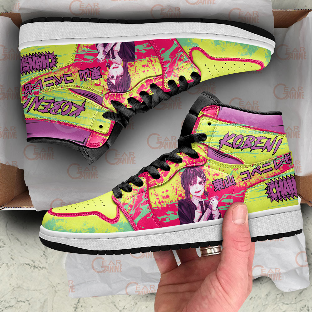 Kobeni Higashiyama JD1s Sneakers Chainsaw Man Anime Shoes, Air Jordan Hightop