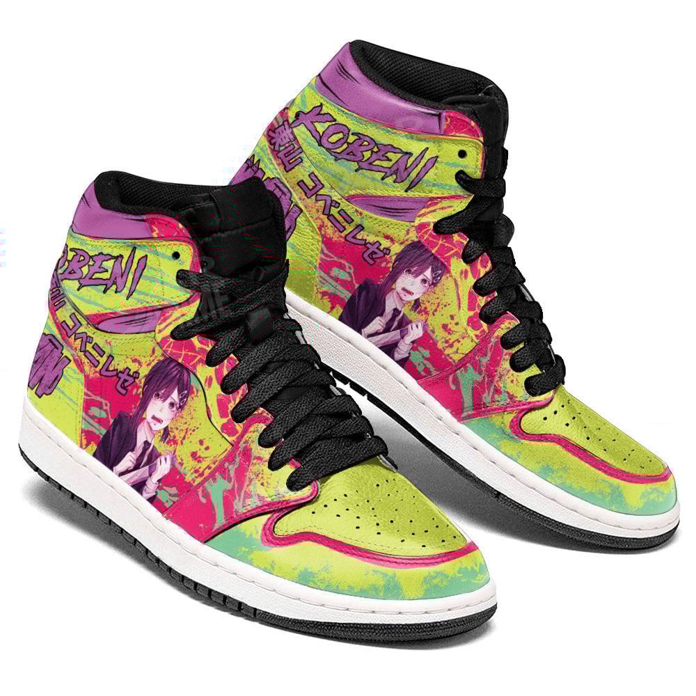 Kobeni Higashiyama JD1s Sneakers Chainsaw Man Anime Shoes, Air Jordan Hightop