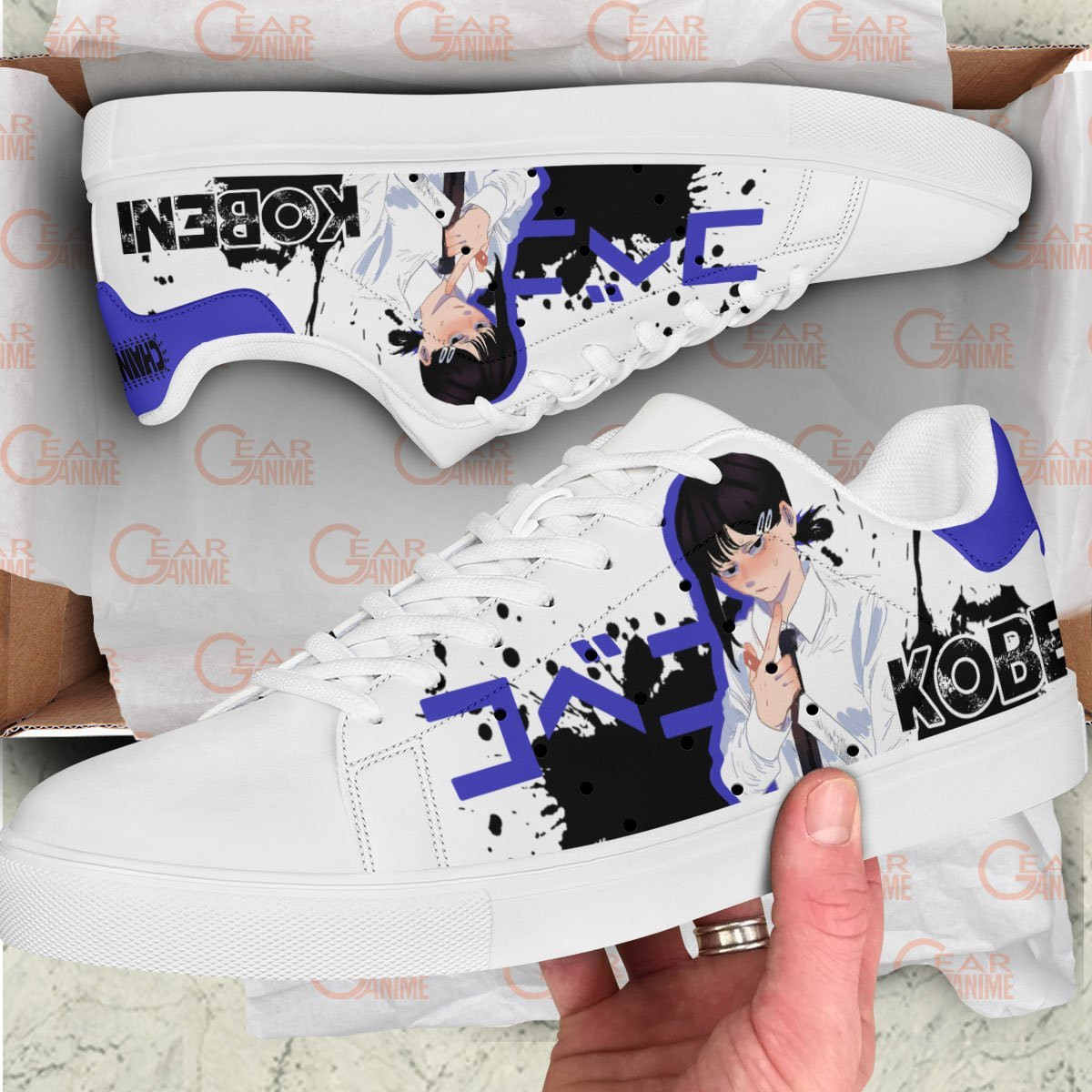 Kobeni Higashiyama Skate Sneakers Custom Chainsaw Man Anime Shoes
