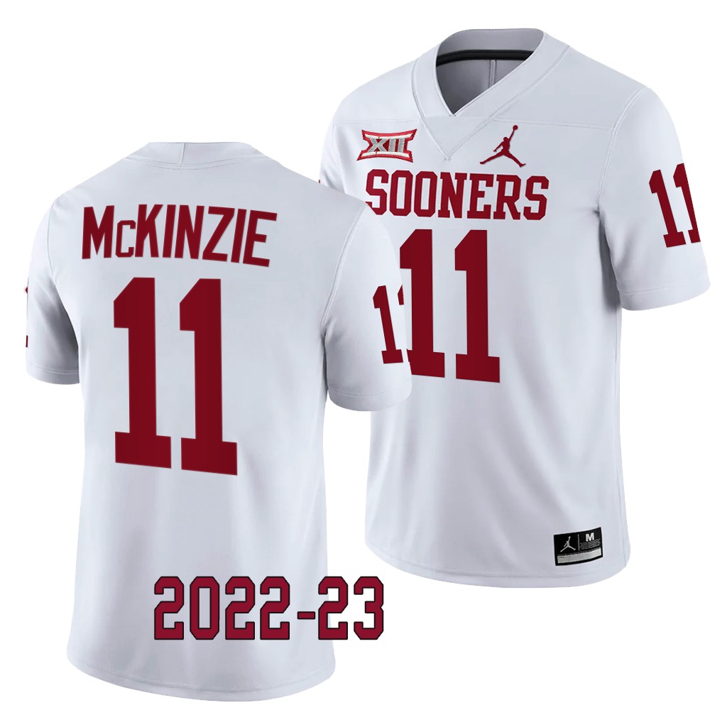 Kobie McKinzie Oklahoma Sooners 2022-23 College Game Jersey Men's White #11 Uniform
