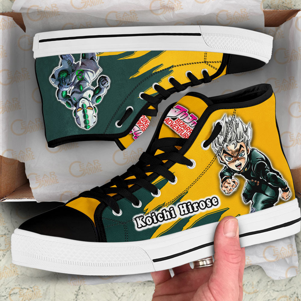 Koichi Hirose High Top Shoes JoJo’s Bizarre Adventure Anime Sneakers