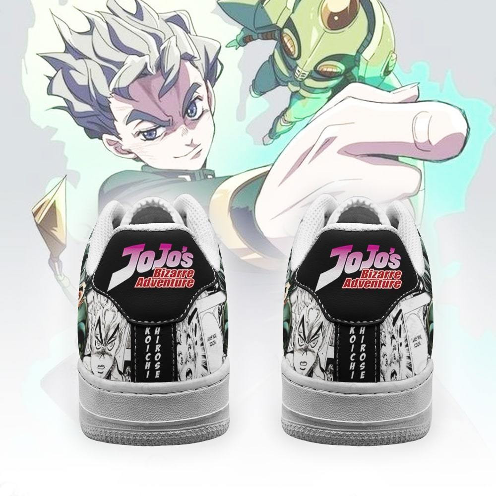 Koichi Hirose Sneakers Manga Style JoJo’s Anime Shoes Fan Gift Idea
