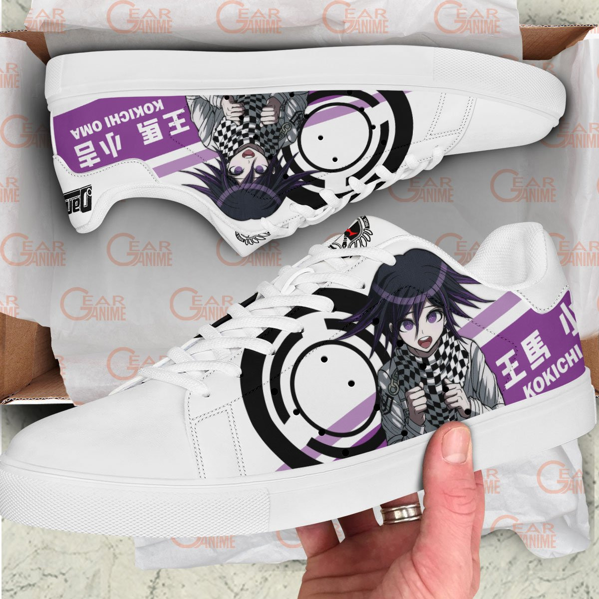 Kokichi Oma Skate Sneakers Custom Anime Danganronpa Shoes