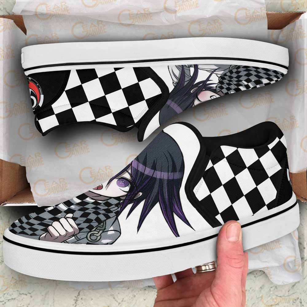 Kokichi Oma Slip-On Shoes Canvas Custom Anime Danganronpa Shoes