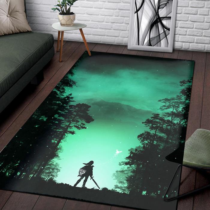 Kokiri Forest of Zelda Rectangle Rug – Custom Size And Printing