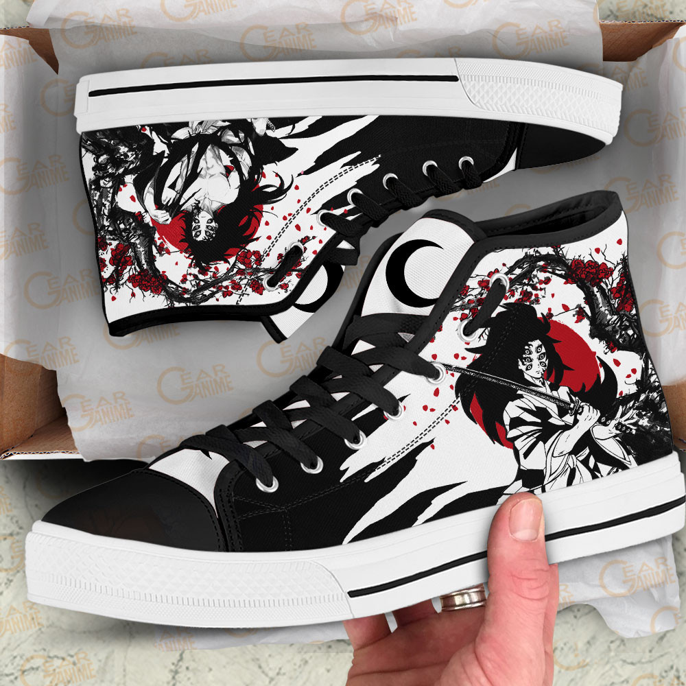 Kokushibo High Top Shoes Custom Demon Slayer Sneakers Japan Style