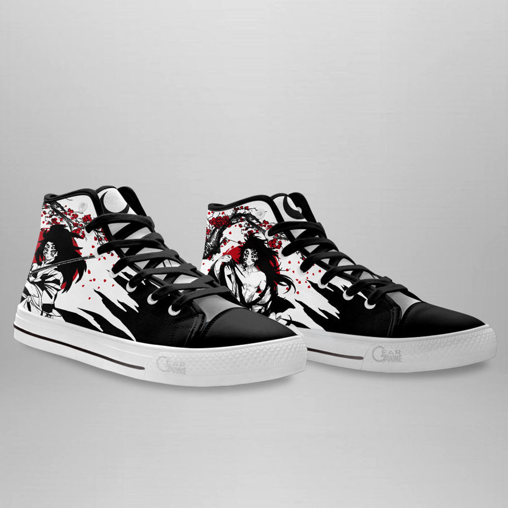 Kokushibo High Top Shoes Custom Demon Slayer Sneakers Japan Style