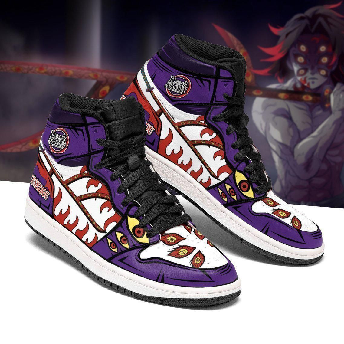 Kokushibou Demon Slayer Anime 1 High Top Air Jordan Sneaker, Air Jordan Hightop