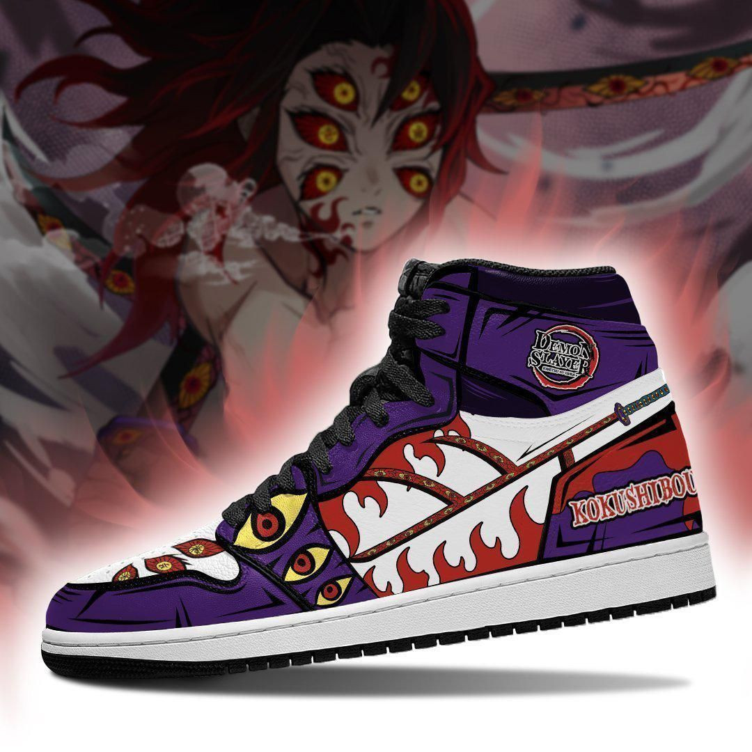 Kokushibou Demon Slayer Anime 1 High Top Air Jordan Sneaker, Air Jordan Hightop