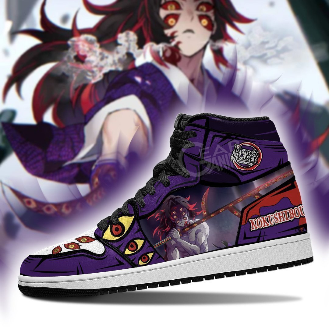 Kokushibou JD1s Sneakers Anime Demon Slayer Shoes, Air Jordan Hightop
