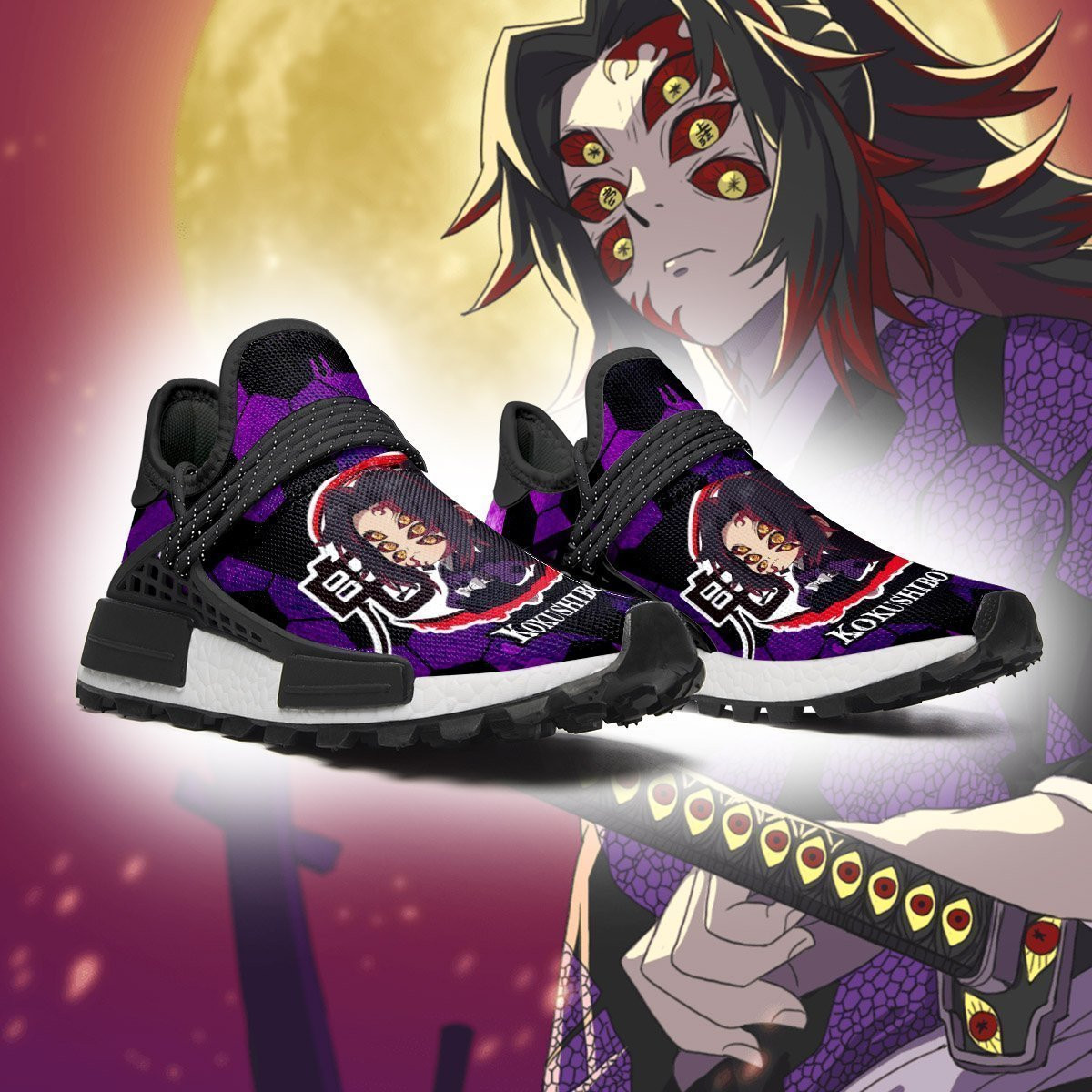 Kokushibou Shoes Demon Slayer Anime Sneakers, NMD Shoes