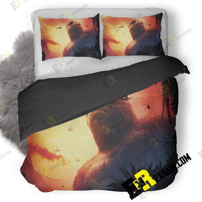 Kong Skull Island 3D Customized Duvet Cover Bedding Set