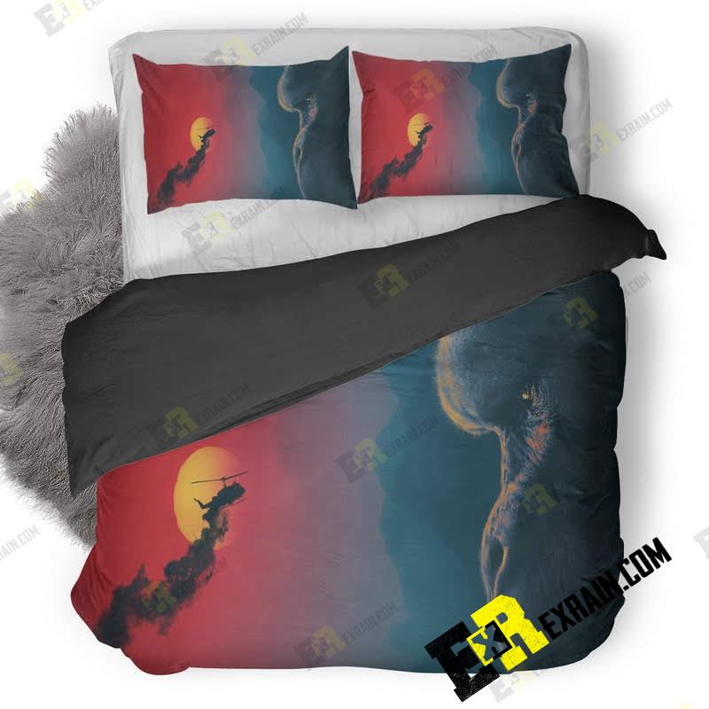 Kong Skull Island Movie Ad 3D Customized Duvet Cover Bedding Set