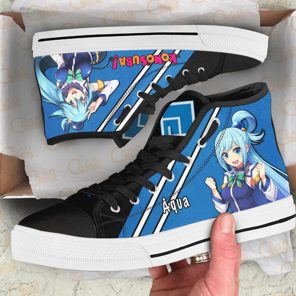 KonoSuba Aqua High Top Shoes Custom Anime Sneakers
