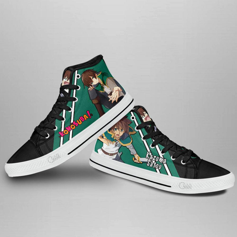 KonoSuba Kazuma Satou High Top Shoes Custom Anime Sneakers
