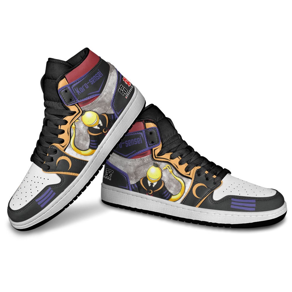 Koro Sensei JD1s Sneakers Assassination Classroom Anime Shoes, Air Jordan Hightop