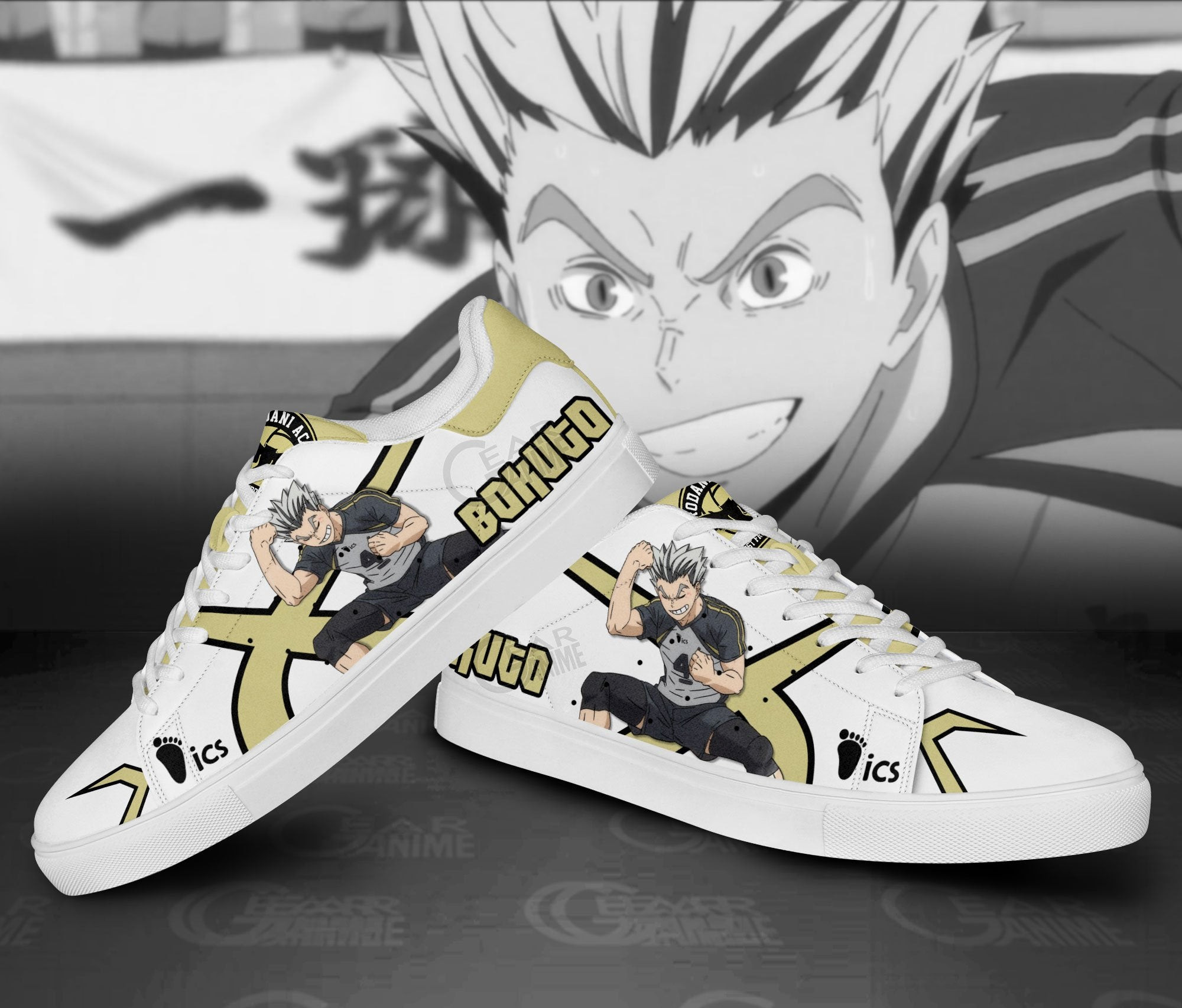 Kotaro Bokuto Skate Shoes Custom Haikyuu Anime Shoes