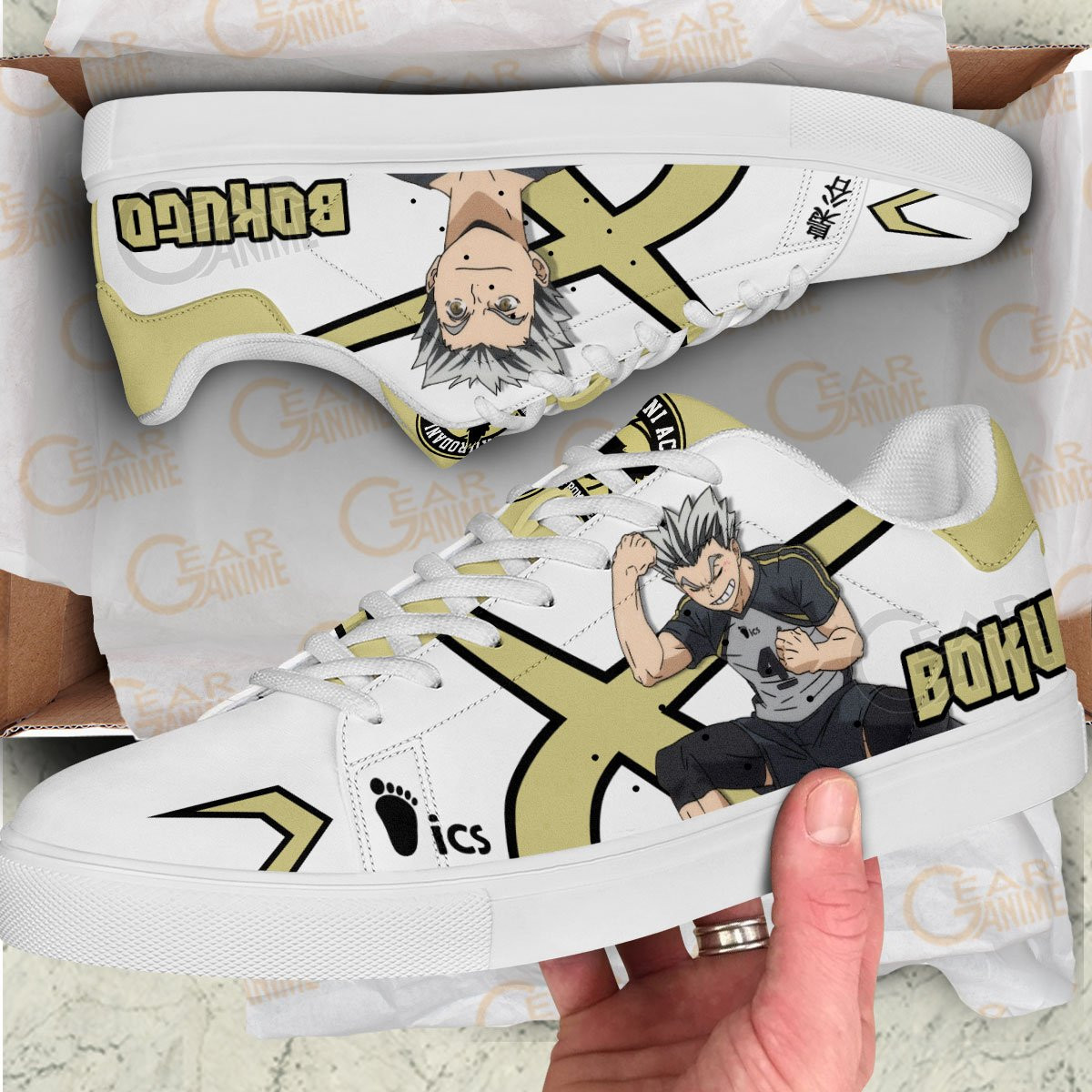 Kotaro Bokuto Skate Shoes Custom Haikyuu Anime Shoes