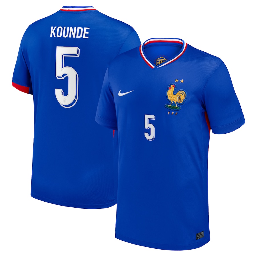 Kounde Men's France 2024 Stadium Home Soccer Jersey
