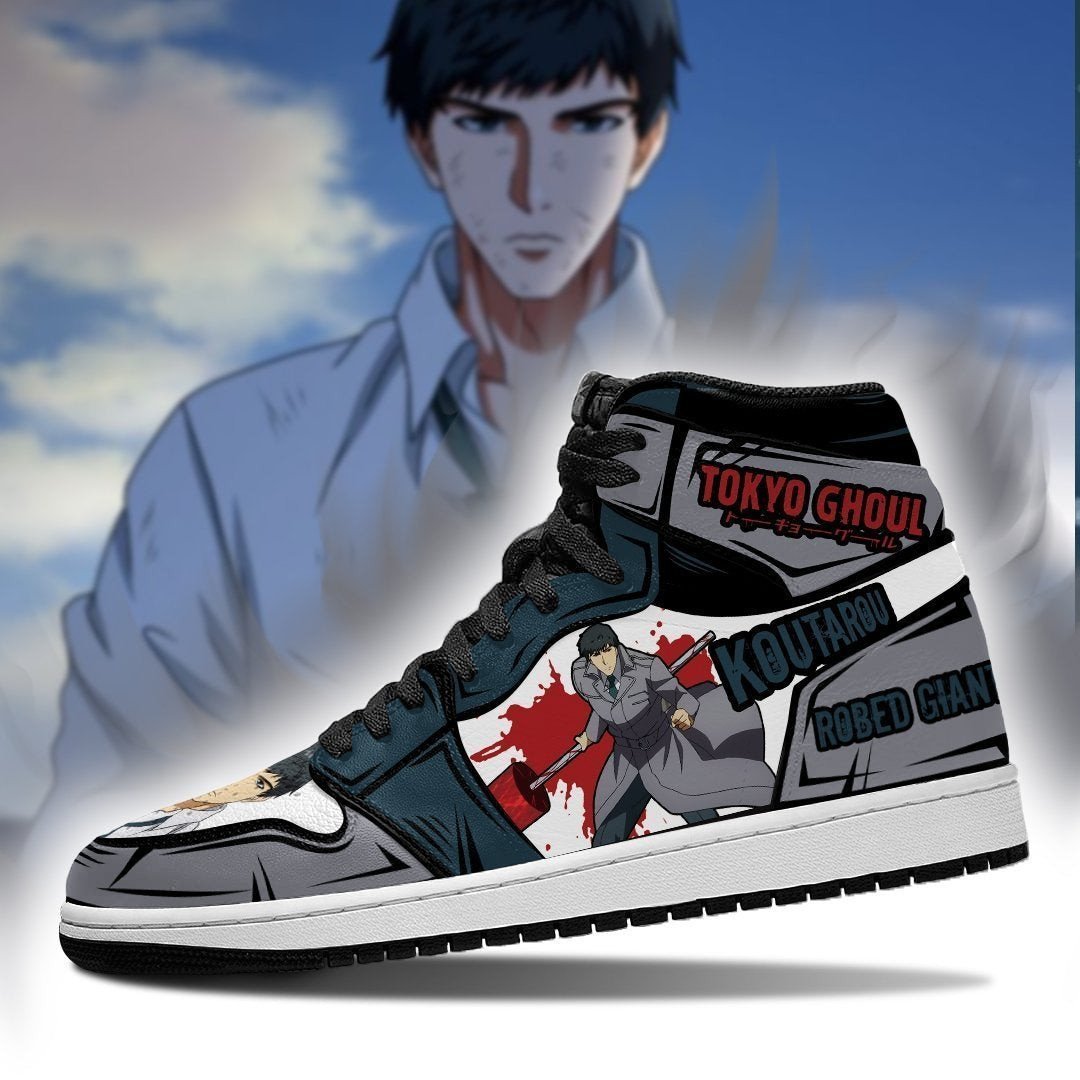 Koutarou Amon JD1s Sneakers Tokyo Ghoul Anime Shoes, Air Jordan Hightop