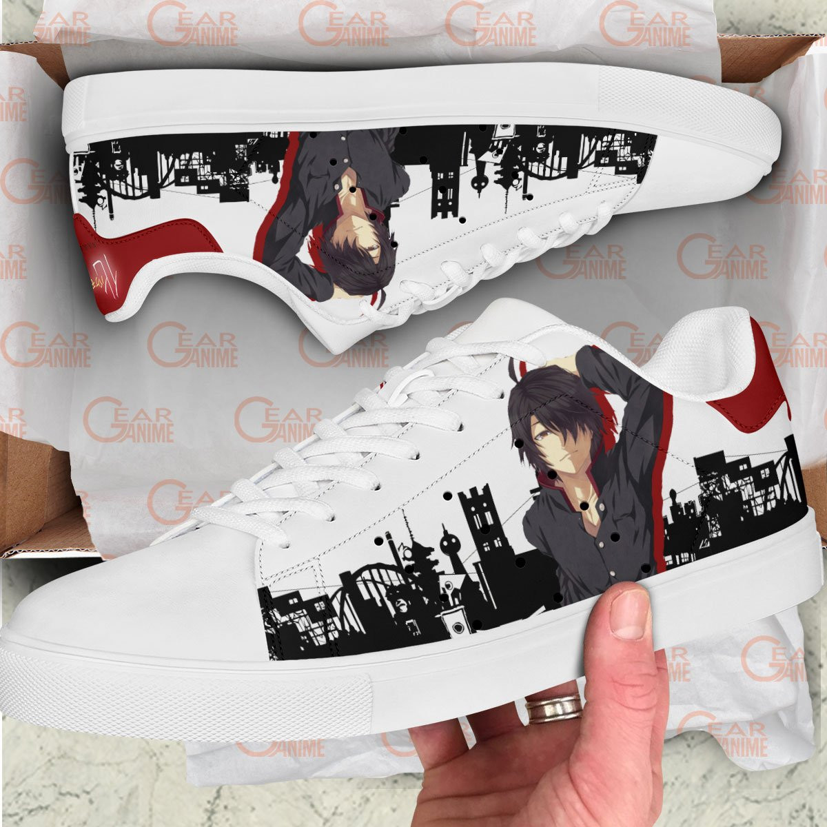 Koyomi Araragi Skate Sneakers Custom Anime Bakemonogatari Shoes
