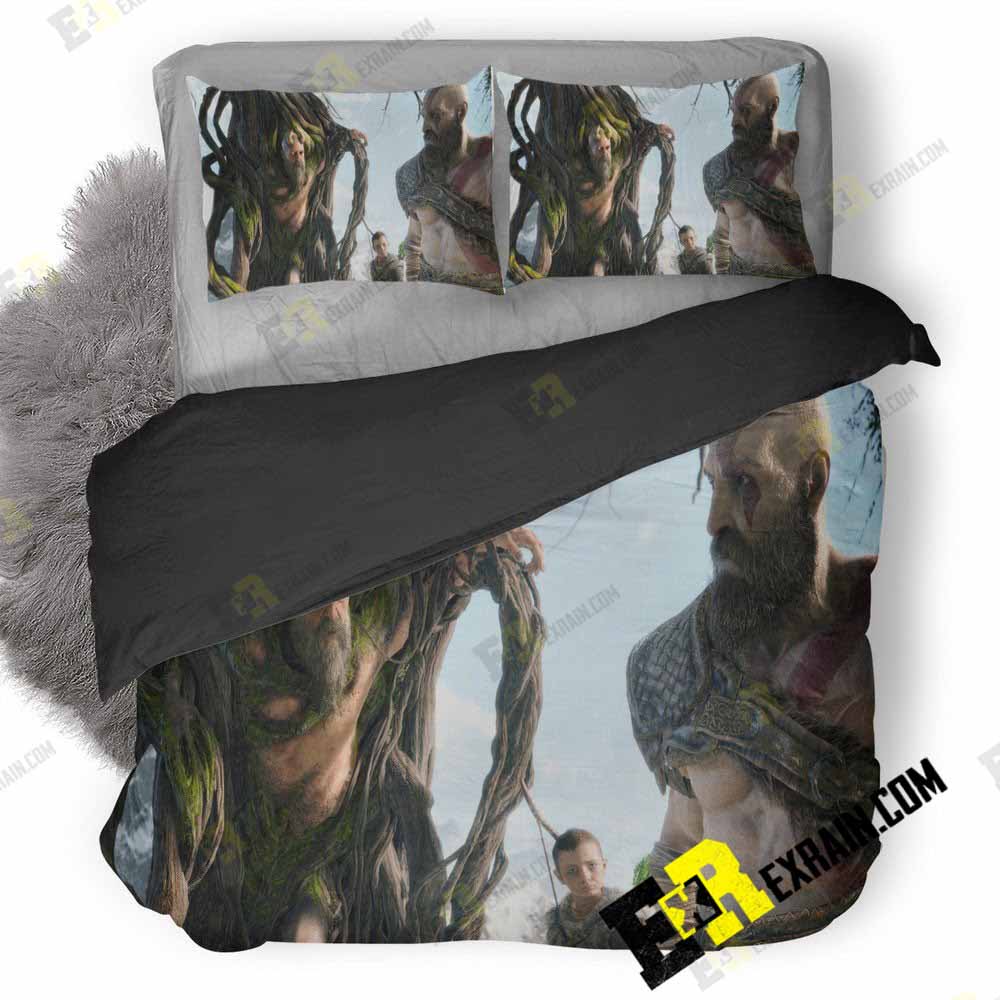 Kratos And Atreus God Of War Kw 3D Customized Duvet Cover Bedding Set