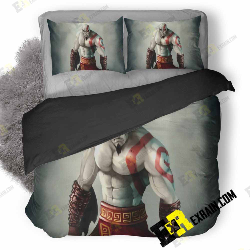 Kratos God Of War Art Fw 3D Customized Duvet Cover Bedding Set