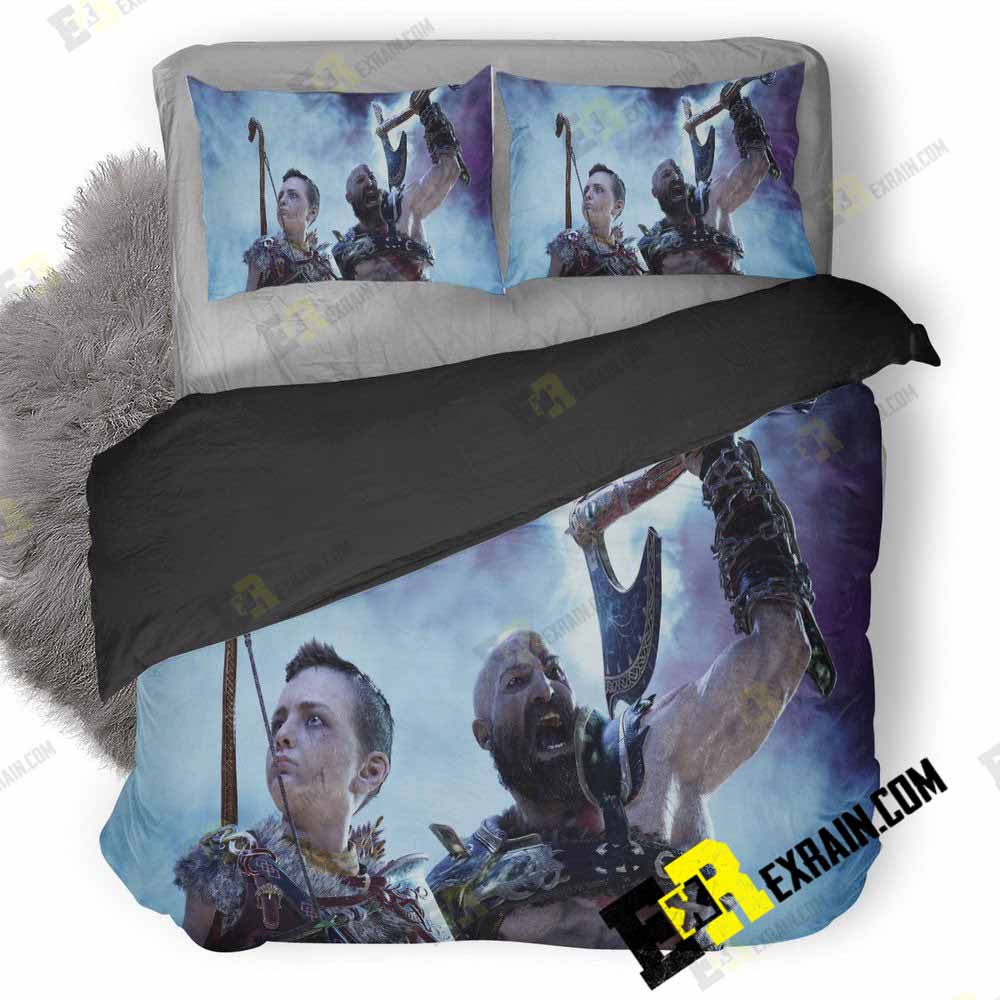 Kratos God Of War Art Rp 3D Customized Duvet Cover Bedding Set