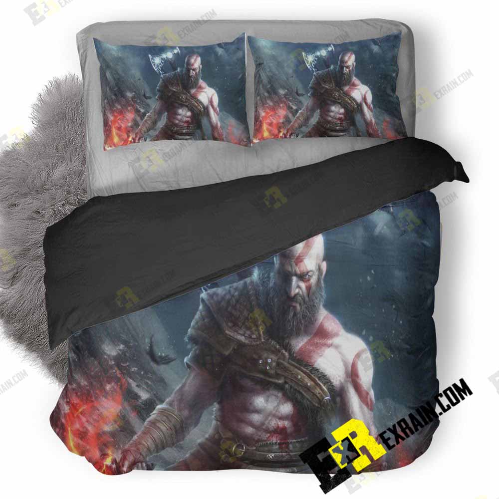 Kratos In God Of War Kt 3D Customized Duvet Cover Bedding Set