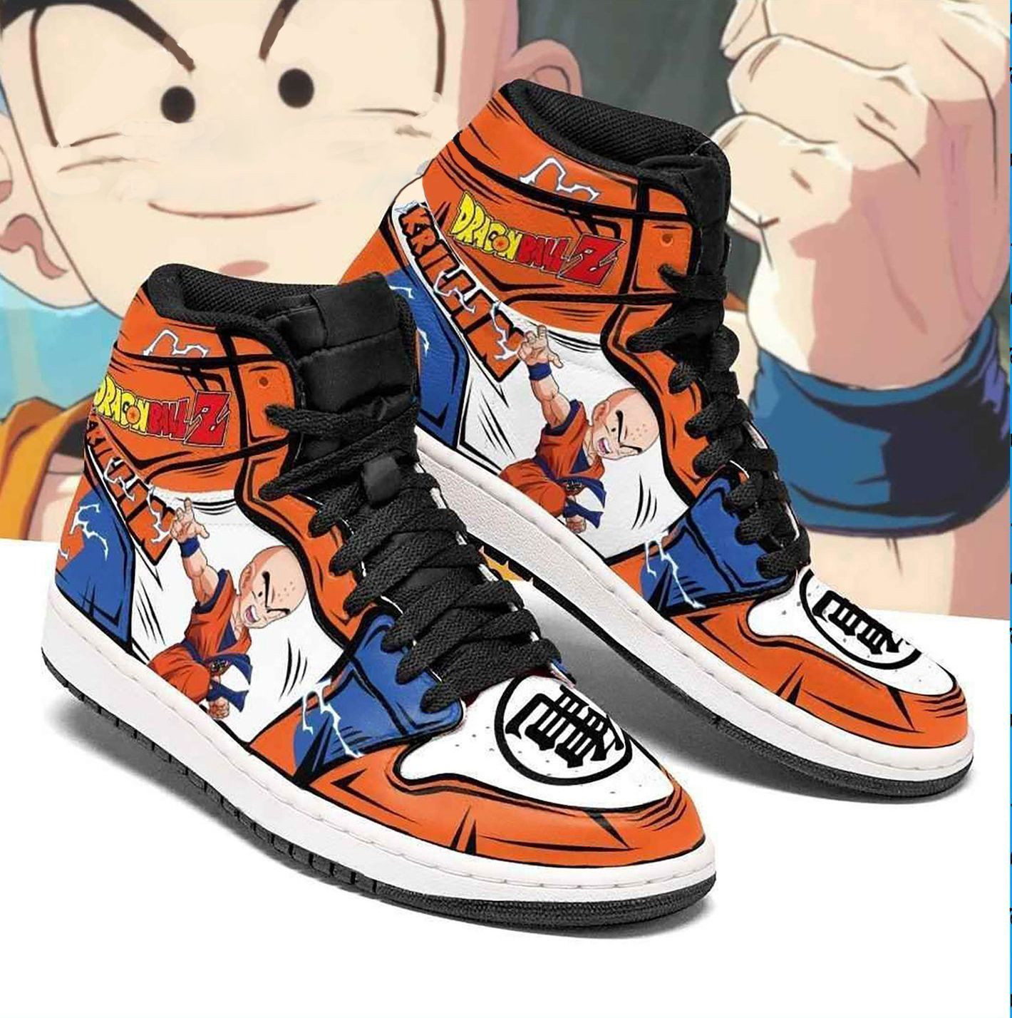 Krillin Dragon Ball Super Dragon Ball Z Anime 12 High Top Air Jordan Sneaker, Air Jordan Hightop