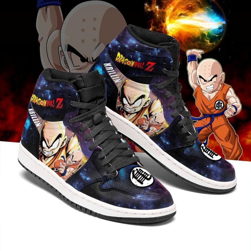 Krillin JD1s Sneakers Galaxy Dragon Ball Anime Shoes, Air Jordan Hightop