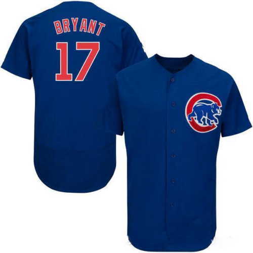Kris Bryant #17 Chicago Cubs Blue All Over Print Baseball Jersey For Fans