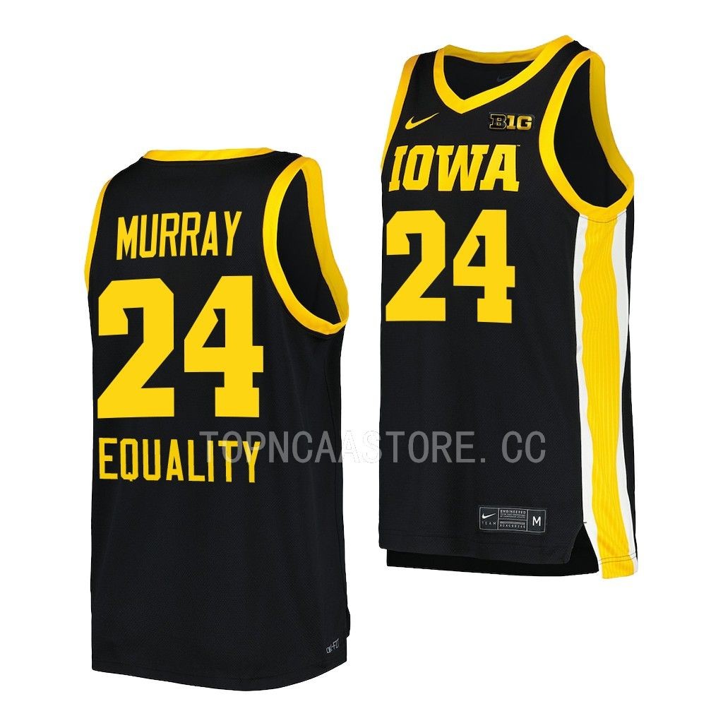 Kris Murray #24 Iowa Hawkeyes Equality Jersey 2022-23 Black