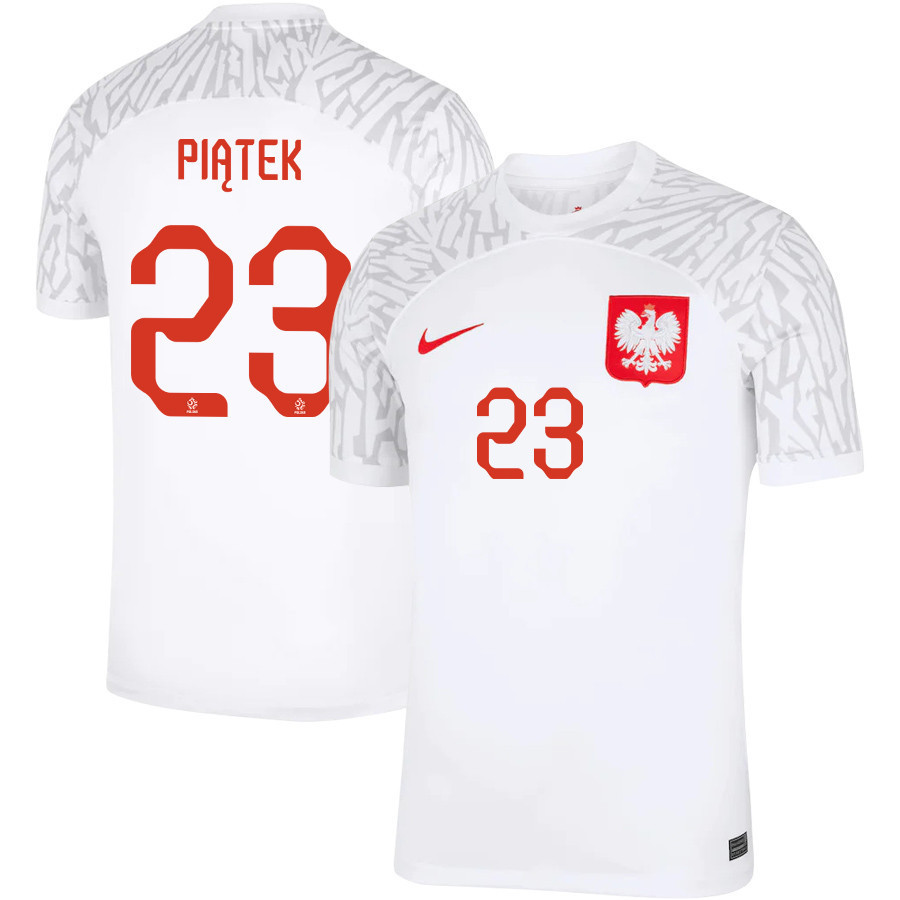 Krzysztof Piatek 23 Poland National Team Qatar World Cup 2022-23 Home Soccer Jersey,