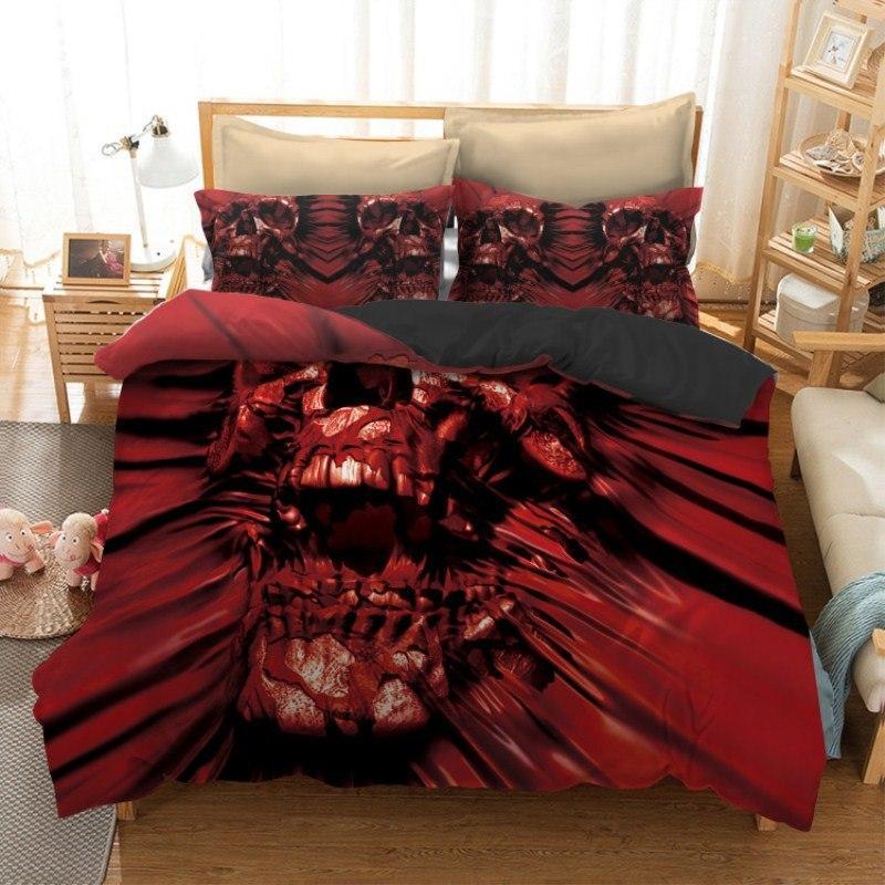 Kull Kingize Bohemiankull Print Et Au Queen Bed Best Gift 3D Customized Duvet Cover Bedding Set