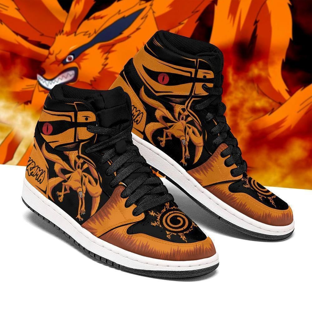Kurama Nine-tailed Beast Anime Shoes For Naruto Fans, Air Jordan Hightop