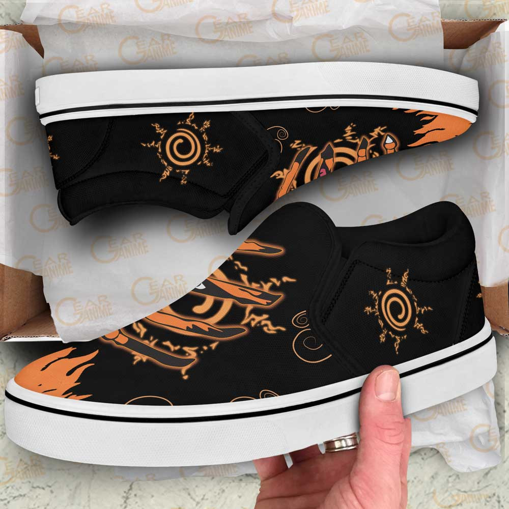 Kurama Scratch Slip-On Shoes Canvas Custom Anime Shoes