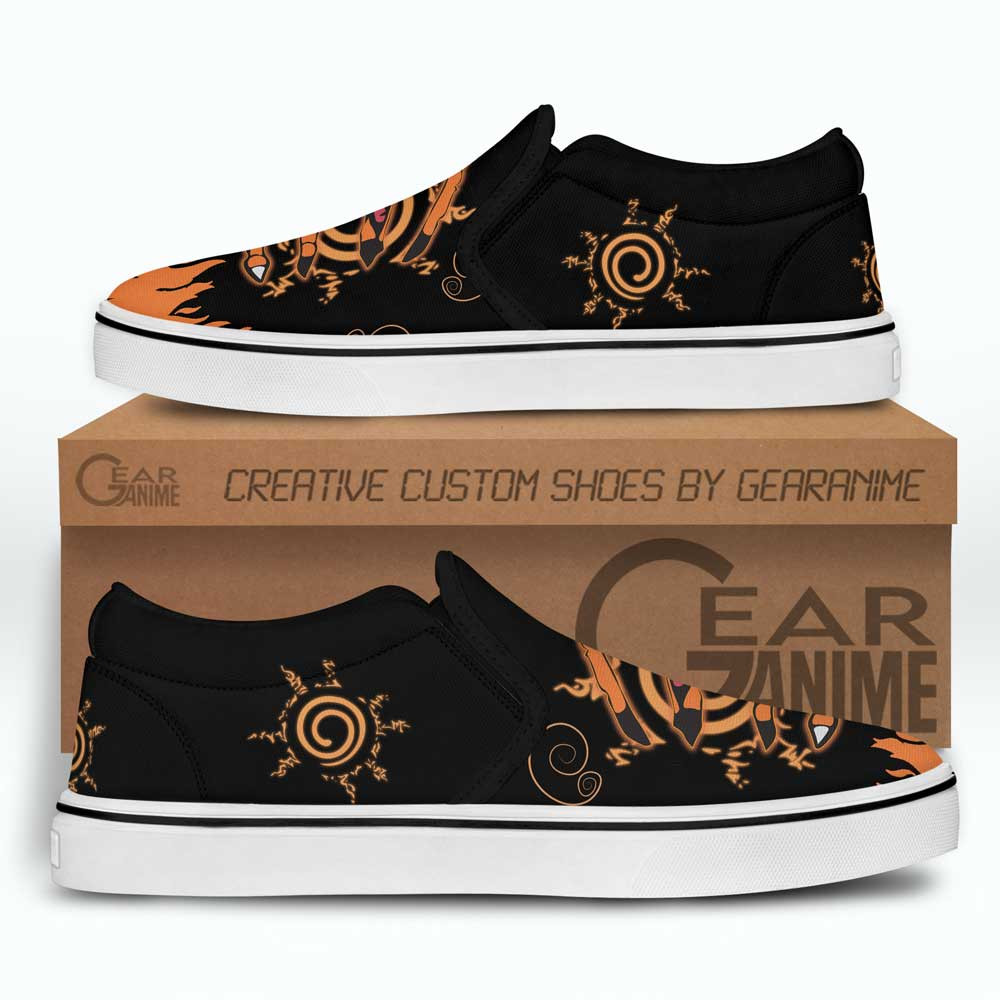 Kurama Scratch Slip-On Shoes Canvas Custom Anime Shoes