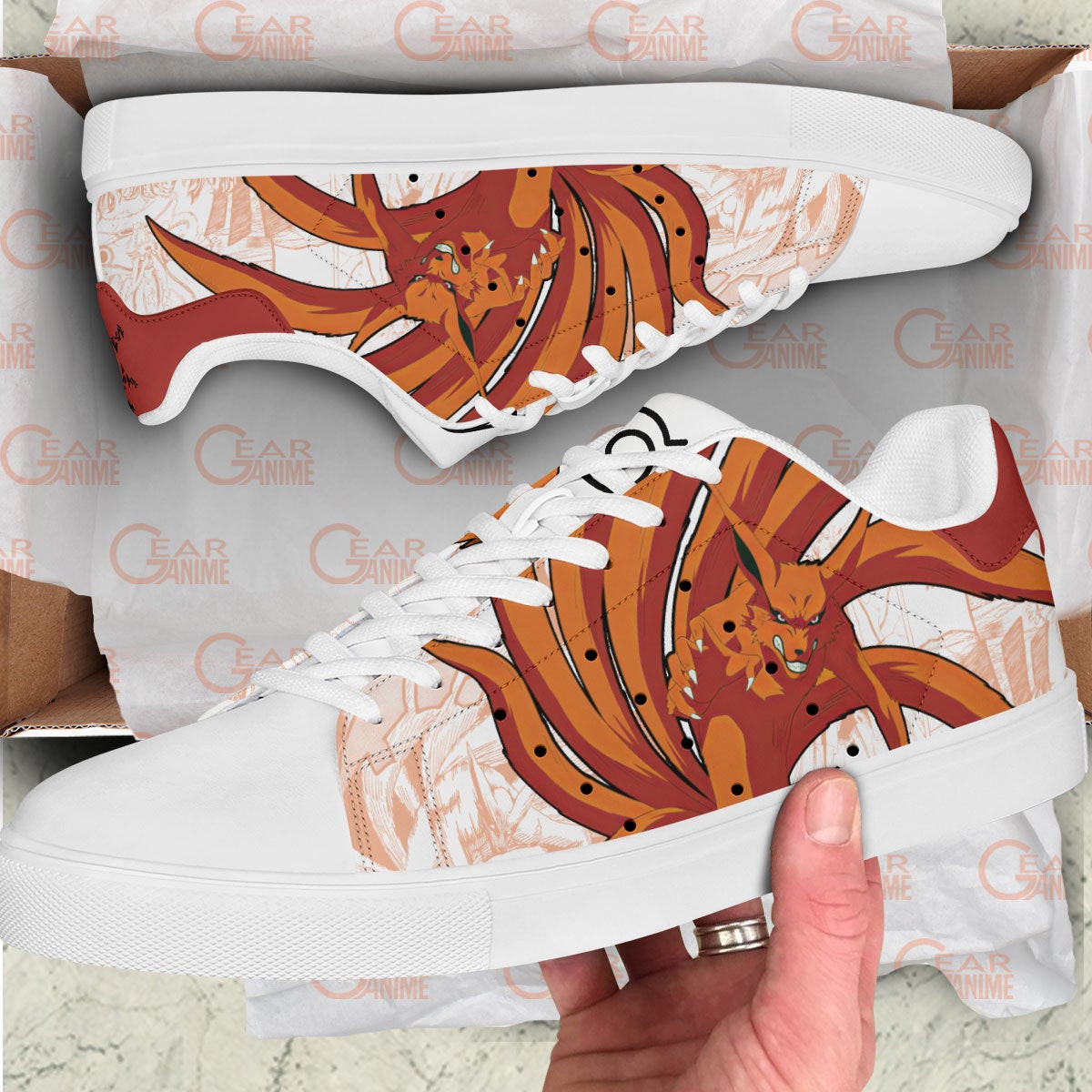 Kurama Skate Sneakers Custom NRT Anime Shoes