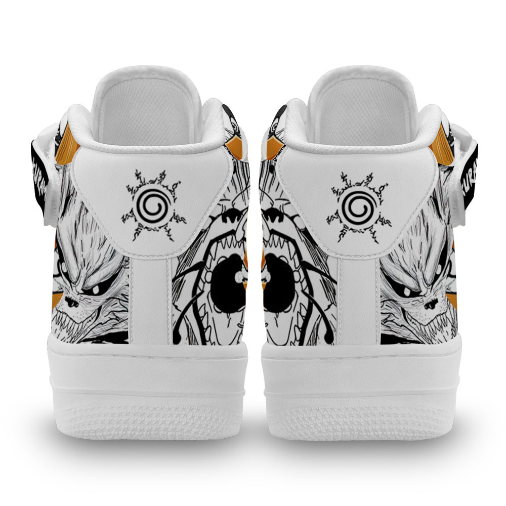 Kurama Sneakers Air Mid Custom Anime Shoes Mix Manga
