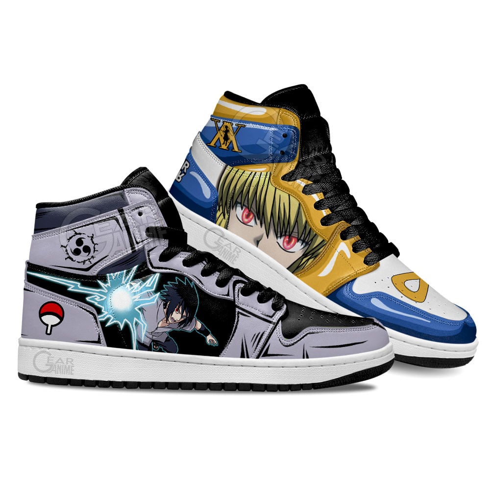 Kurapika and Sasuke Uchiha Anime Shoes, Air Jordan Hightop
