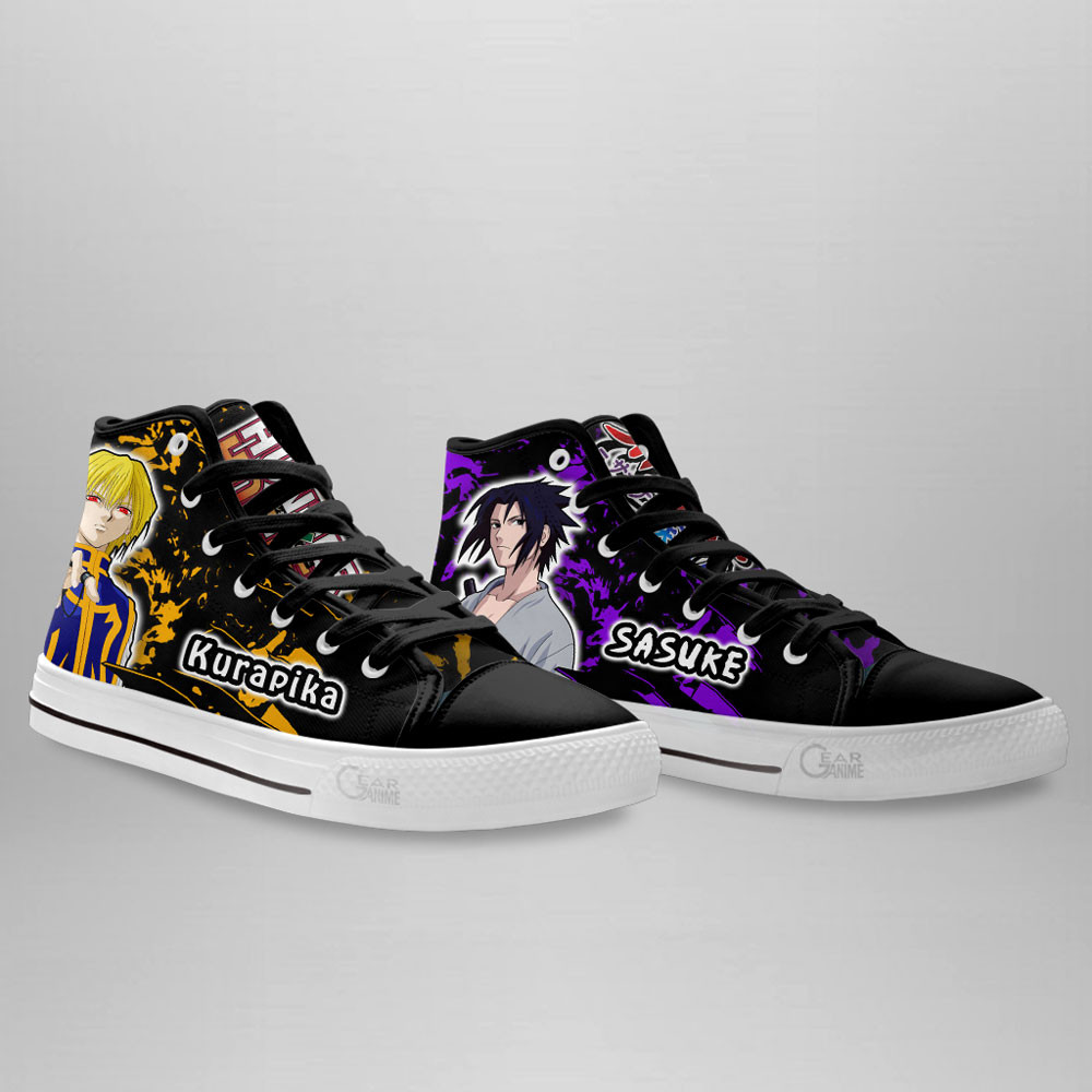 Kurapika and Sasuke Uchiha High Top Shoes Anime Sneakers