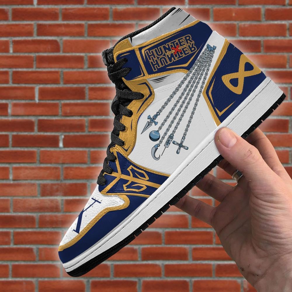 Kurapika Hunter X Hunter JD1s Sneakers Chains HxH Anime Shoes, Air Jordan Hightop